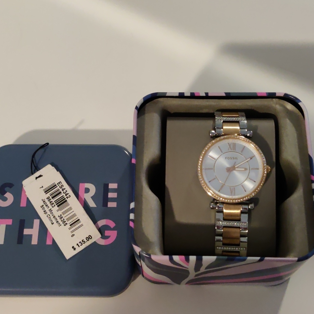 Fossil watch rose gold/silver - Picture 8 of 8